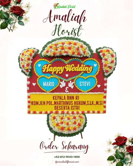 Papan Bunga Pernikahan Abian Tubuh Baru